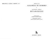 book Alegorнas de Homero. Antonino Liberal, Metamorfosis