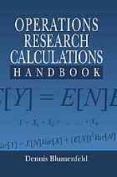 book Operations research calculations handbook