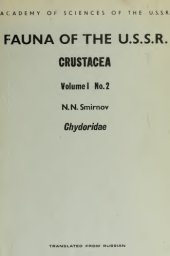 book Fauna of the USSR : Crustacea = Fauna SSSR : Rakoobraznye