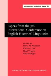 book Papers from the 5th International Conference on English Historical Linguistics, Cambridge, 6-9 April 1987