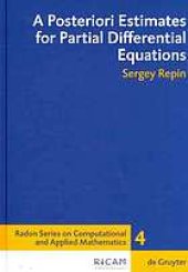 book A posteriori estimates for partial differential equations