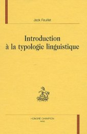 book Introduction à la typologie linguistique