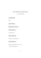 book The American Republic : constitution, tendencies, and destiny