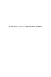 book Comparative Lexical Studies in Neo-Mandaic