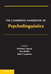 book The Cambridge Handbook of Psycholinguistics