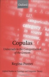 book Copulas: Universals in the Categorization of the Lexicon