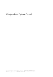 book Computational optimal control : tools and practice