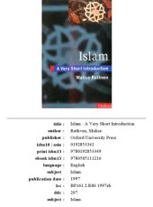 book Islam : a very short introduction