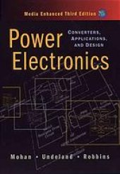 book Power electronics : converters, applications, and design