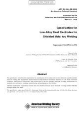 book Specification for low-alloy steel electrodes for shielded metal arc welding