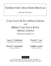 book Instructor's Solutions Manual to Calculus & Its Applications