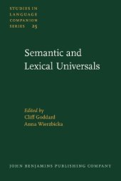 book Semantic and Lexical Universals: Theory and Empirical Findings