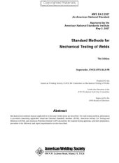 book Standard methods for mechanical testing of welds