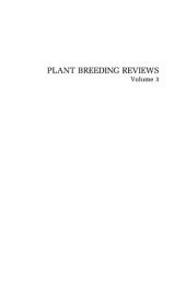 book Plant breeding reviews. Volume 3