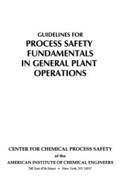 book Guidelines for process safety fundamentals in general plant operations