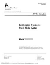 book AWWA standard [for] fabricated stainless steel slide gates