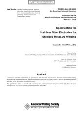 book Specification for stainless steel electrodes for shielded metal arc welding