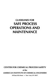 book Guidelines for safe process operations and maintenance