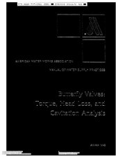 book Butterfly valves : torque, head loss, and cavitation analysis