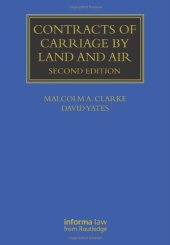 book Contracts of Carriage by Land and Air