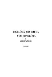 book Problèmes aux limites non homogènes et applications