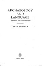 book Archaeology and language: the puzzle of Indo-European origines