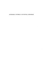 book Integrable Systems in Statistical Mechanics