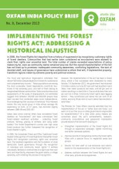 book Implementing the Forest Rights Act: Addressing a Historical Injustice