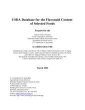 book USDA database for the flavonoid content of selected foods