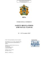 book Safety regulations and naval class II : 23-24 November 2005