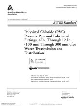 book AWWA standard for polyvinyl chloride (PVC) pressure pipe : 4 in through 12 in., for water