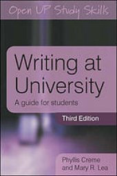 book Writing at university : a guide for students