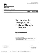 book AWWA standard for ball valves 6 in. through 48 in