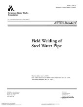 book AWWA standard for field welding of steel water pipe