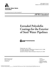 book AWWA standard for extruded polyolefin coatings for the exterior of steel water pipelines