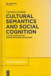 book Cultural semantics and social cognition : a case study on the Danish universe of mining