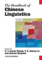 book The handbook of Chinese linguistics