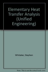 book Elementary Heat Transfer Analysis