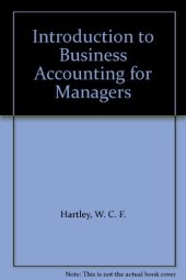 book An Introduction to Business Accounting for Managers