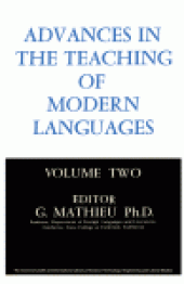 book Advances in the Teaching of Modern Languages