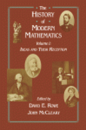 book Ideas and their Reception. Proceedings of the Symposium on the History of Modern Mathematics, Vassar College, Poughkeepsie, New York, June 20–24, 1989