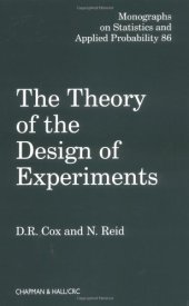 book The Theory of the Design of Experiments