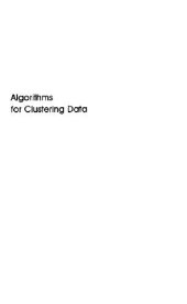 book Algorithms for clustering data