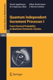 book Quantum independent increment processes I