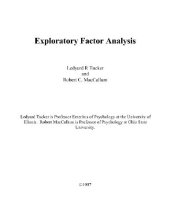 book Exploratory factor analysis