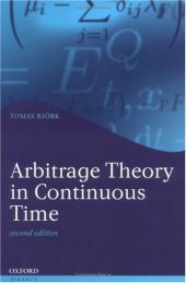 book Arbitrage theory in continuous time