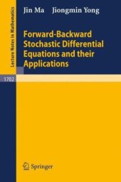 book Forward-Backward Stochastic Differential Equations and their Applications