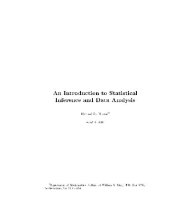 book Introduction to statistical inference and data analysis