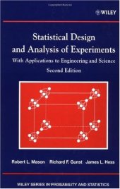 book Statistical design and analysis of experiments: with applications to engineering and science