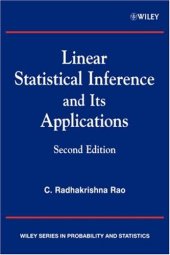 book Linear Statistical Inference and its applications